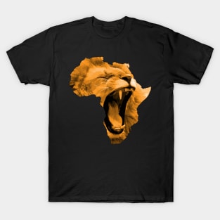 African Lion Roaring | Safari Culture | Africa Map | Africa Is Calling T-Shirt